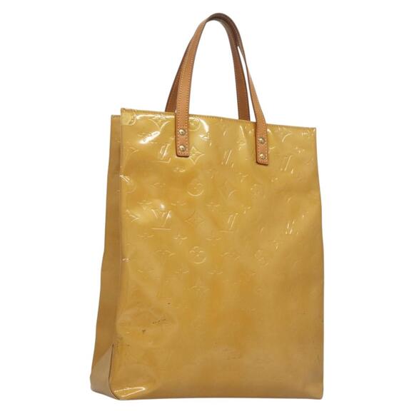 LOUIS VUITTON Monogram Vernis Reade MM Hand Bag Beige M91141 - Picture 1 of 16